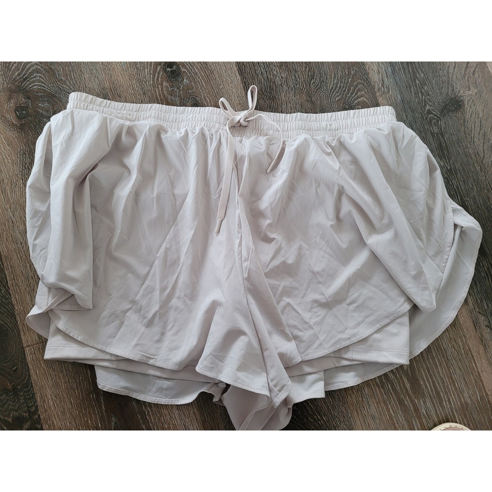 All in Motion Woven Shorts High Rise 3 Inch Inseam Light‎ Beige XXL NEW #19